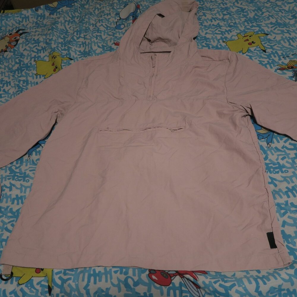 Tavik Minori Anorak Hooded Water Repellent Packable Windbreaker Taupe Mens Large